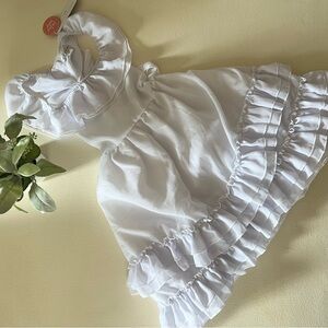 NELLIE RUFFLE MAXI DRESS -
WHITE